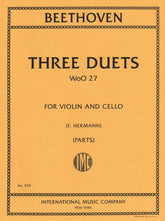Beethoven, Ludwig - 3 Duets WoO 27 for Violin and Cello - Arranged by Hermann-Pagels - International Edition