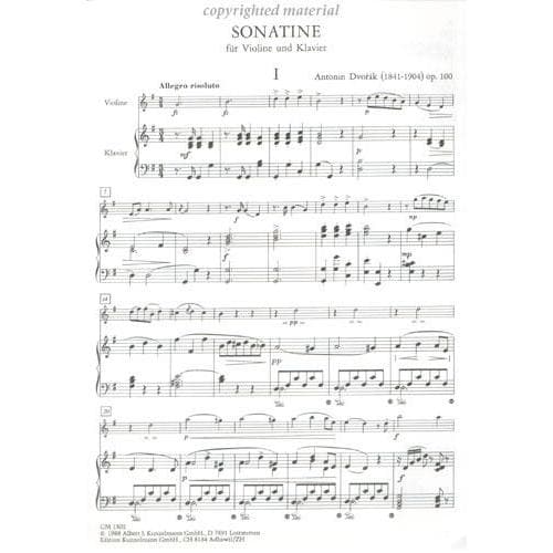 Dvorak-Sonatine, Op. 100