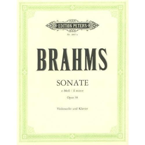 Brahms, Johannes - Sonata No 1 in e minor Op 38 for Cello and Piano - Arranged by Klengel - Peters Edition