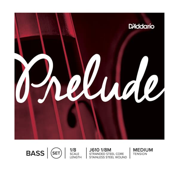 D'Addario Prelude Bass String Set 1/8 Size Medium