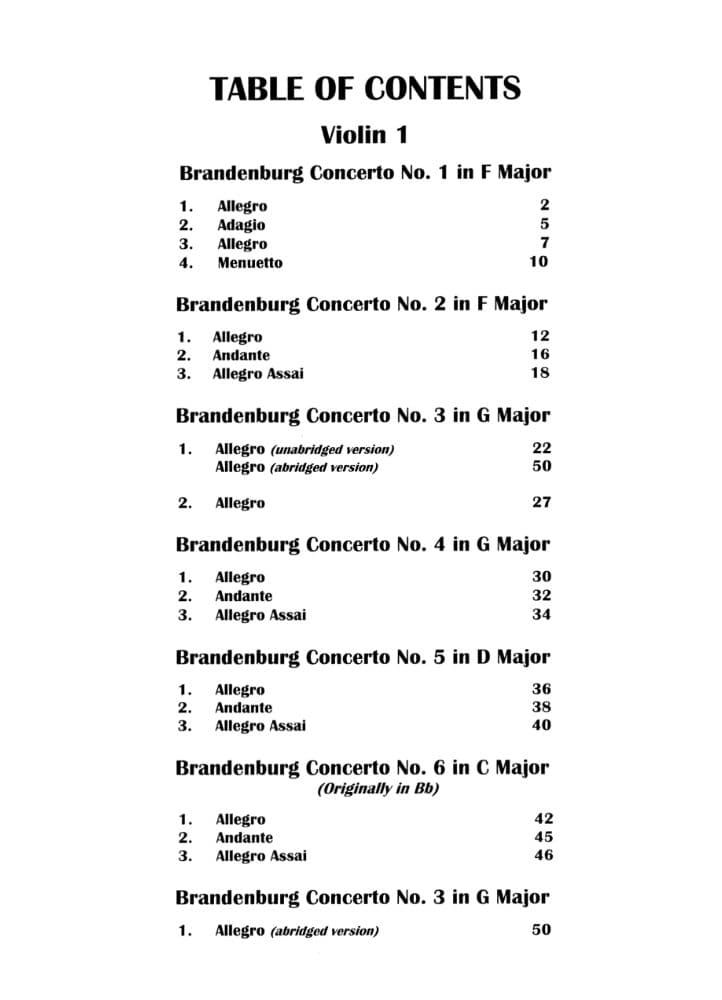 Bach, JS - The 6 Brandenburg Concertos for String Quartet
