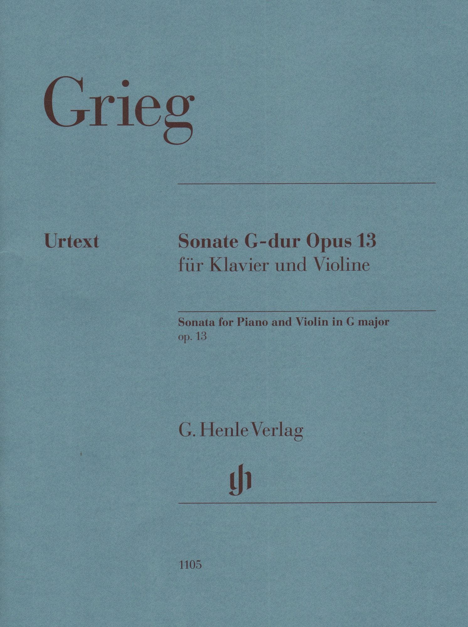 Greig Violin Sonata G mj Op 13 Piano