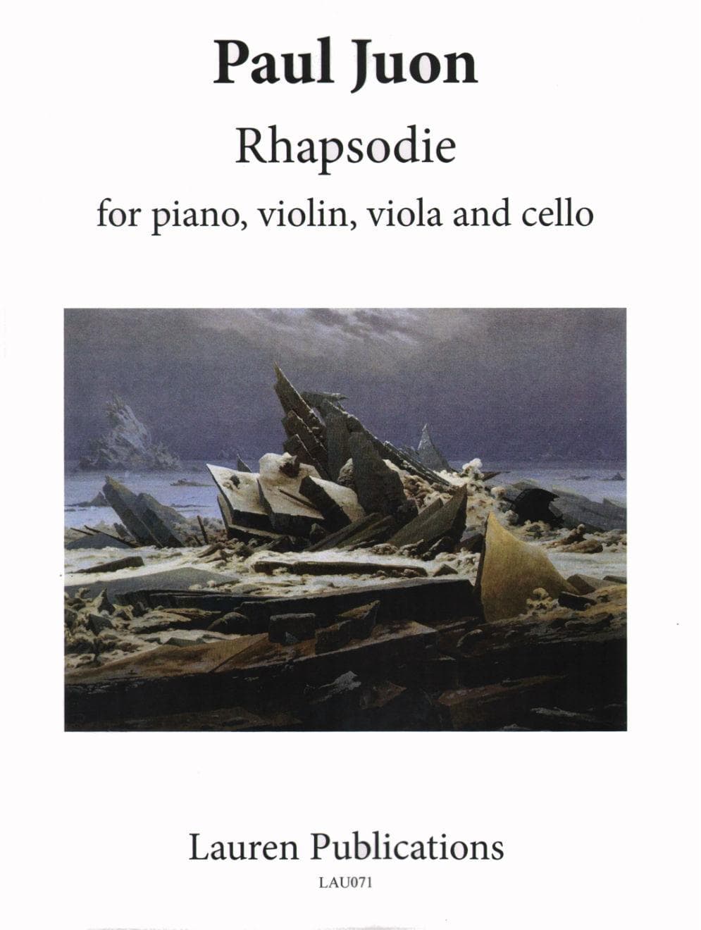 Juon, Paul - Rhapsodie, for Piano Quartet (Violin, Viola, Cello, and Piano) Reprint of the 1907 Schlesinger Edition Published by Lauren Publications