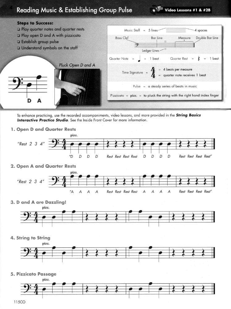 String Basics - Steps to Success for String Orchestra - Book 1 - Cello - Neil A. Kjos