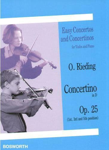 Rieding, Oskar - Concertino in D Major for Violin and Piano, Op 25 - Violin and Piano - Bosworth