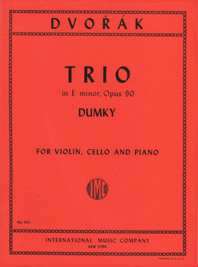 Dvorák, Antonín - Piano Trio in e minor, Op 90 ("Dumky") - Violin, Cello, and Piano - International Edition