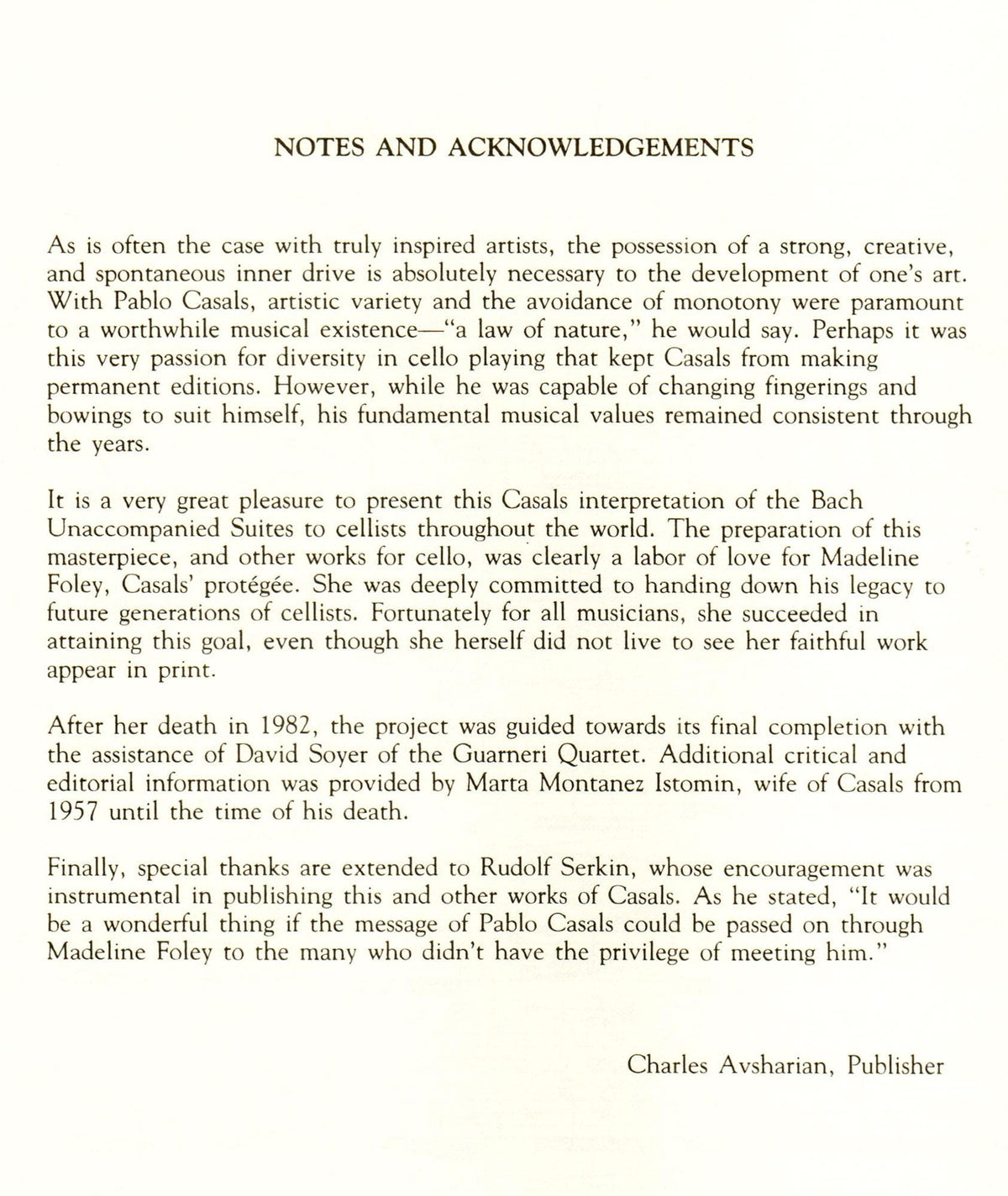 Bach, JS - 6 Cello Suites, BWV 1007-1012 - Edited by Pablo Casals - Continental Edition