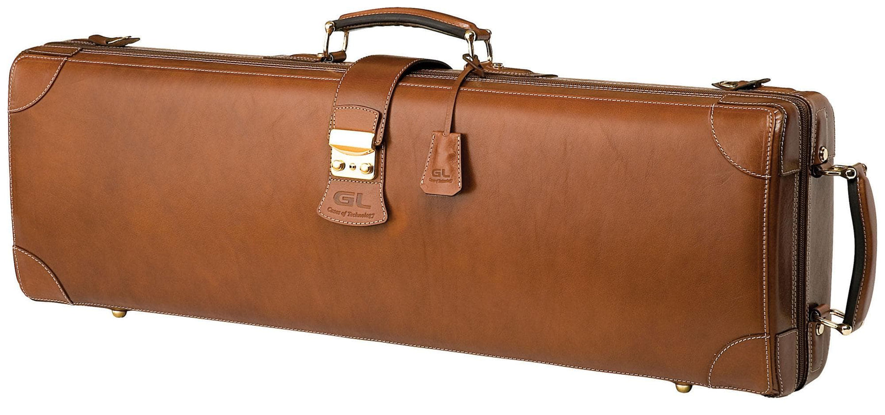 GL Quarter Circle Violin Case Brown Leather