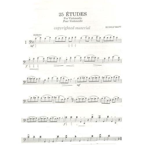 Matz, Rudolf - 25 Etudes (Lower Positions) - Cello solo - Dominis Music Edition