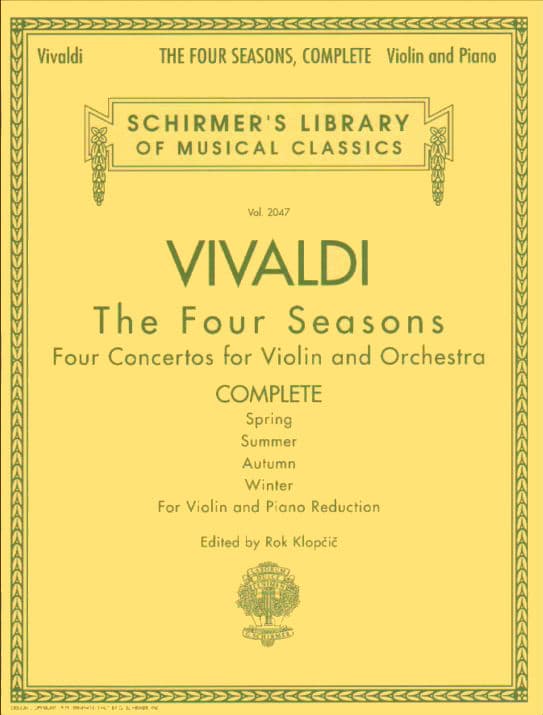 Vivaldi Four Seasons Complete - Klopcic Schirmer Vivaldi Four Seasons Complete - Klopcic Schirmer