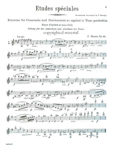 Mazas, JF - 75 Melodious and Progressive Etudes, Op 36 Book 1 - Violin - edited by Saenger - Carl Fischer