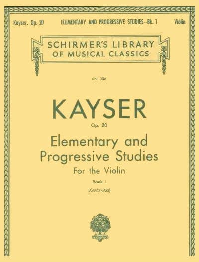 Kayser, HE - 36 Elementary and Progressive Etudes, Op 20 Book 1 - Violin - edited by Svecenski - Schirmer