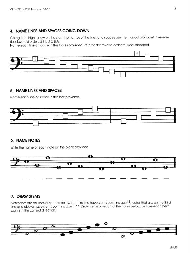 All For Strings - Theory Workbook 1 for Double Bass by Gerald E Anderson and Robert S Frost