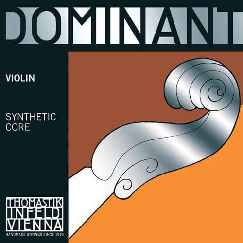 Thomastik Infeld Dominant Violin String Set with Steel E String Ball End - Medium Gauge - 1/8 size