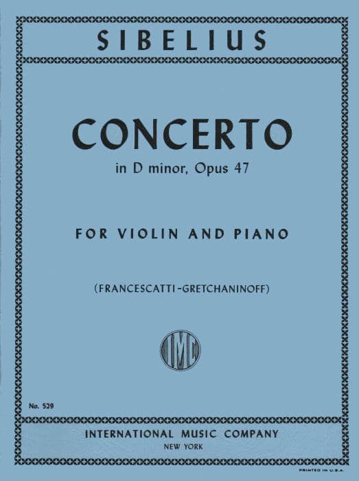 erfaring røre ved Optimal Sibelius Violin Concerto Sheet Music - D Minor Op. 47