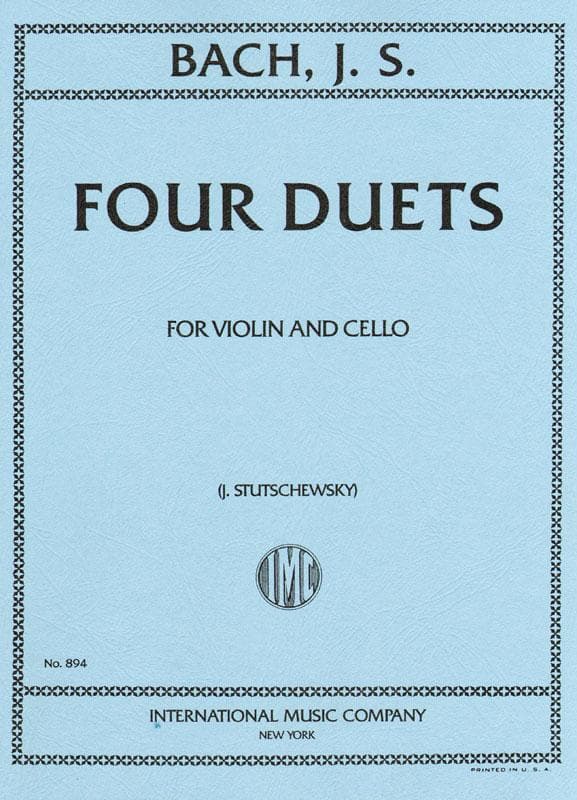 Bach Four Duets for Violin & Cello Sheet Music - Sharmusic
