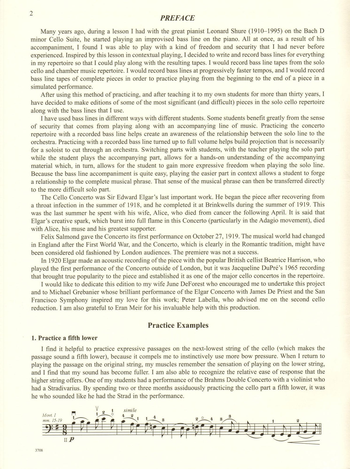 Elgar, Edward - Concerto in E minor - for Cello - with Optional 2nd Cello, Commentary and Preparatory Exercises by Daniel Morganstern - International