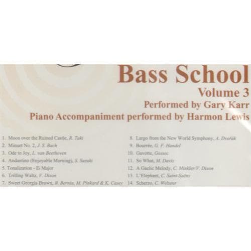 Suzuki Bass School CD, Volume 3, Performed by Karr
