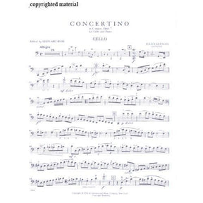 Klengel, Julius - Concertino No 1 in C Major, Op 7 - Cello and Piano - edited by Leonard Rose - International Music Co