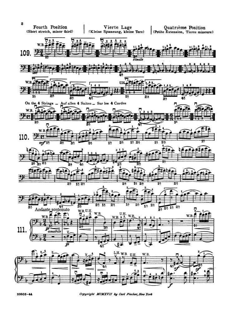 Dotzauer, J Friedrich - Method for Cello, Volume 2 - Cello solo - edited by Johannes Klingenberg - Carl Fischer Edition