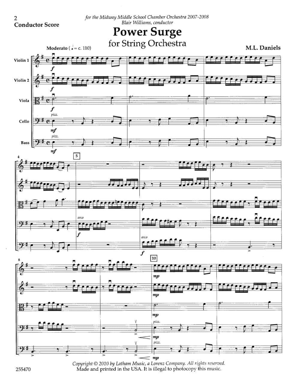Daniels-Power Surge for String Orchestra Grade 2