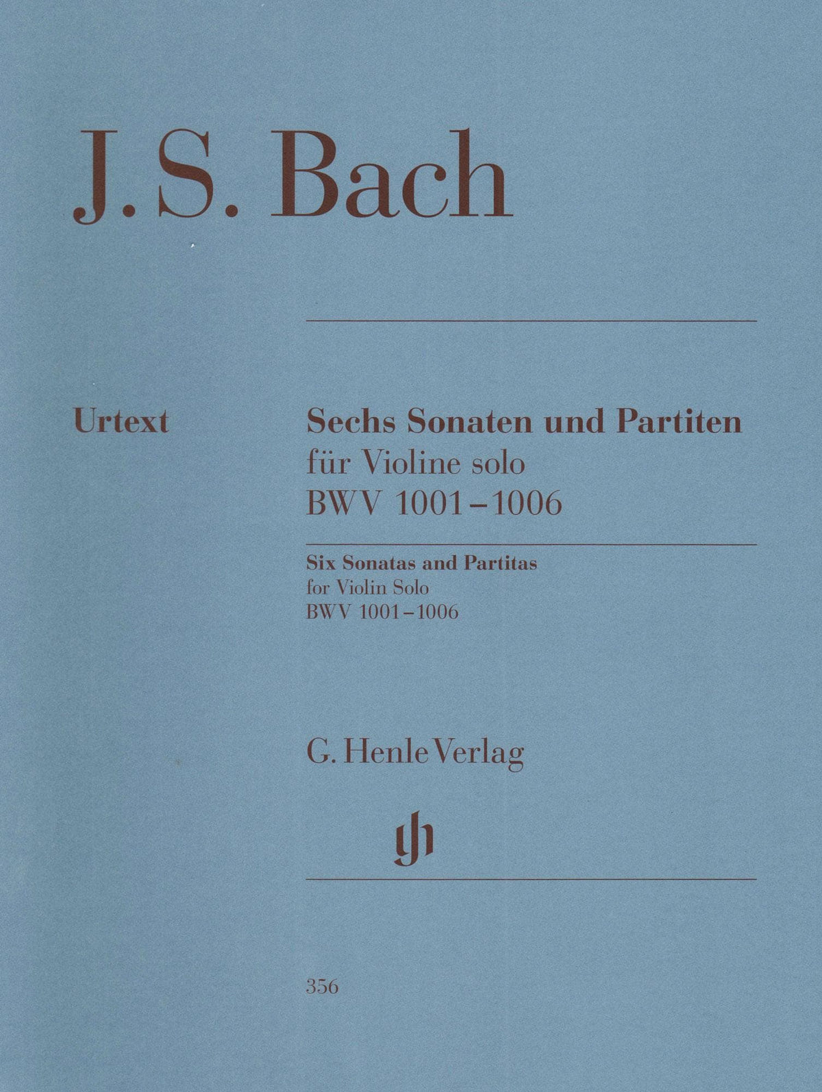 Bach, JS - 6 Sonatas and Partitas, BWV 1001-1006 - Solo Violin - edited by Klaus Rönnau and Wolfgang Schneiderhan - G Henle Verlag URTEXT