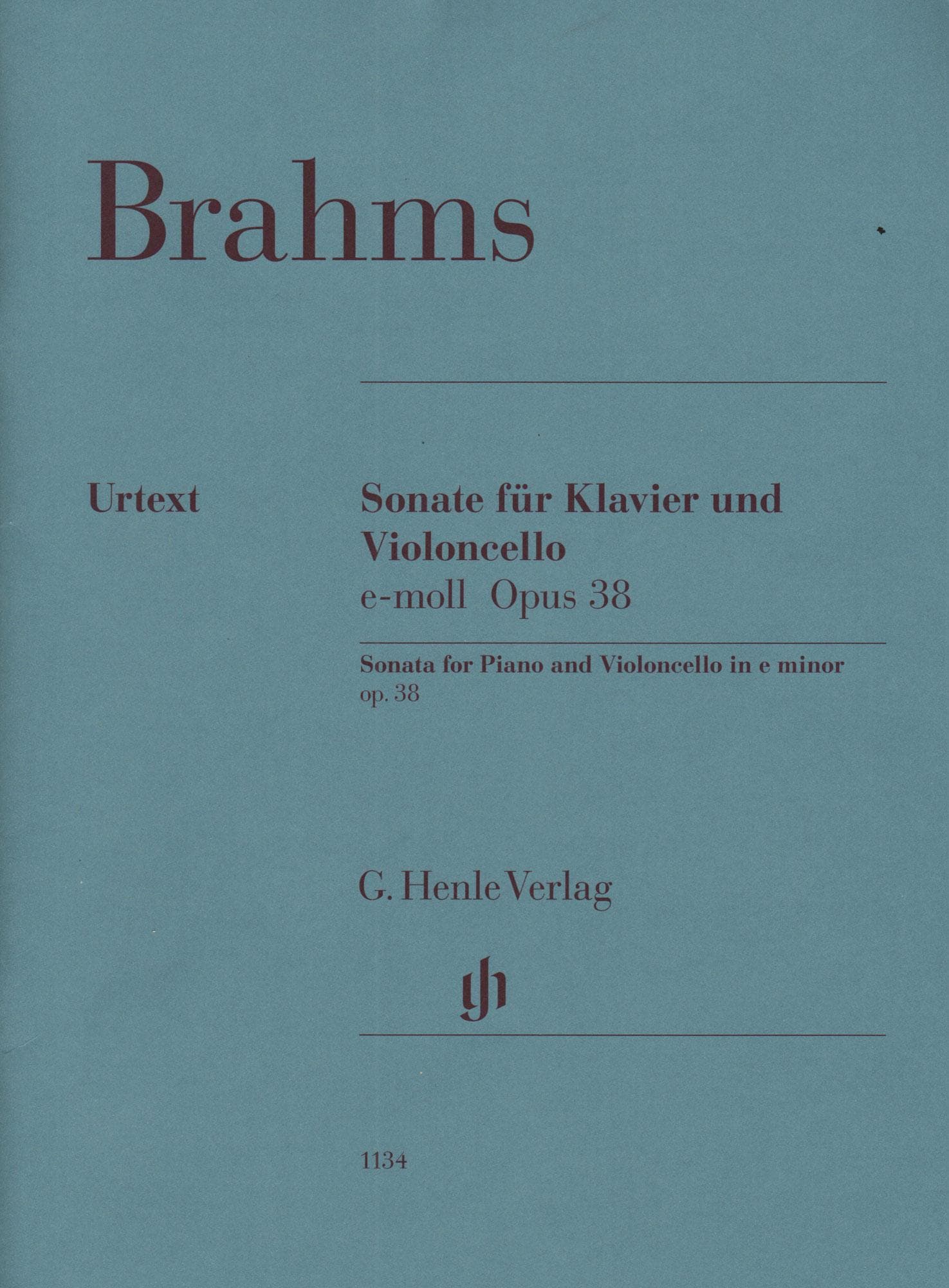 Brahms Sonata E Minor Op. 38 Urtext