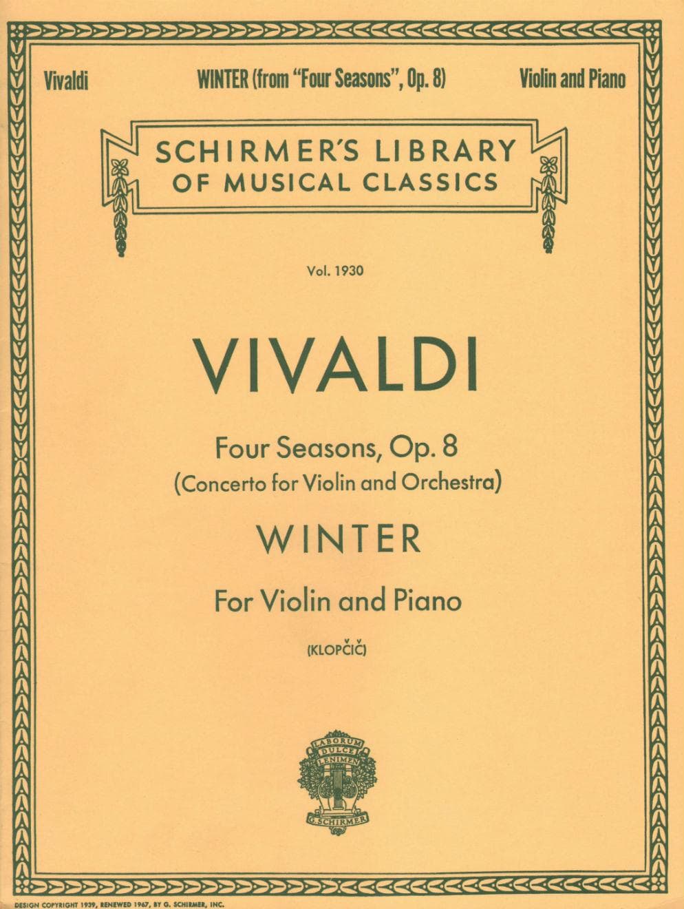 Vivaldi's Winter in F Minor by Klopcic