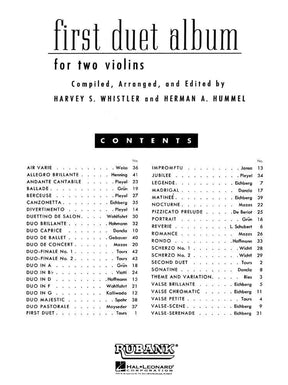 Whistler/Hummel - First Duet Album For Two Violins Published by Rubank Publications