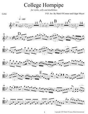 O'Connor, Mark - College Hornpipe for Violin, Cello, and Bass - Cello - Digital Download
