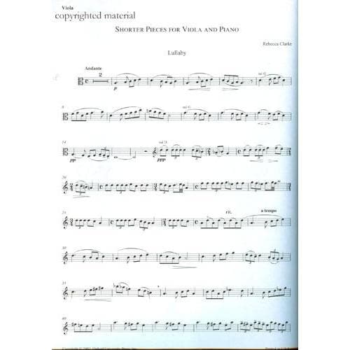 Clarke, Rebecca - Shorter Pieces for Viola and Piano - Oxford University Press Publication
