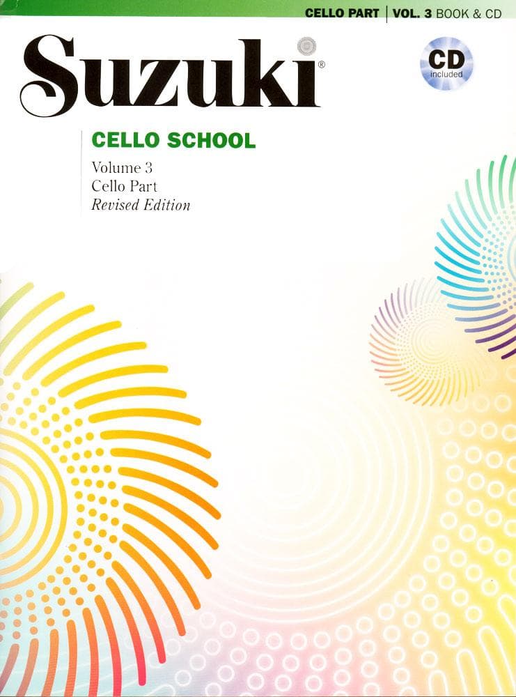 Suzuki Cello School Method Book and CD, Volume 3, Performed by Tsutsumi