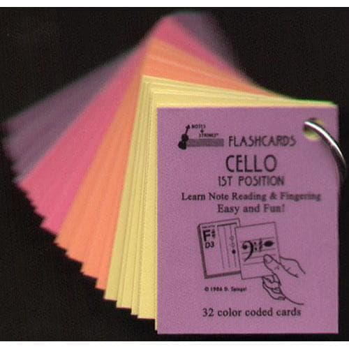 Mini Laminated Cello Flash Cards - 32 Flashcard Set Mini Laminated Cello Flash Cards - 32 Flashcard Set