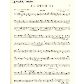 Dotzauer, J Friedrich - 113 Studies for Solo Cello, Volume 1 (Nos 1-34) - edited by Johannes Klingenberg - International Edition