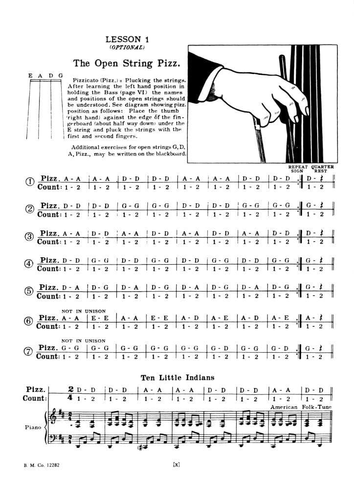 Herfurth, C Paul - A Tune A Day String Method, Book 1 - Bass - Boston Music Co