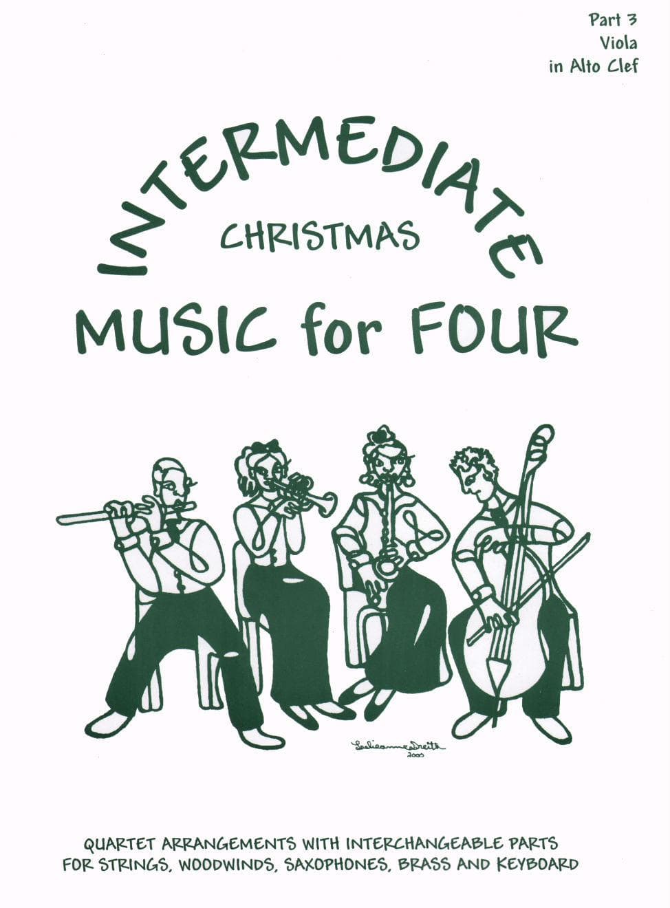 Intermediate Music for Four: Christmas - Part 3 (Viola) - arranged by Daniel Kelley - Last Resort Music