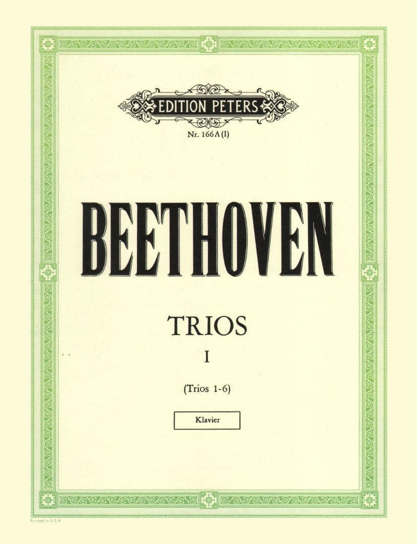 Beethoven, Ludwig - 11 Celebrated Piano Trios Volume 1 for Violin, Cello and Piano - Arranged by Herrmann-Grummer - Peters Edition