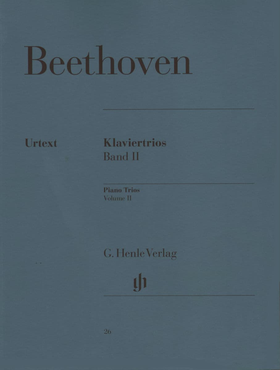 Beethoven, Ludwig - Piano Trios Volume 2 for Violin, Cello and Piano - Henle Verlag URTEXT Edition