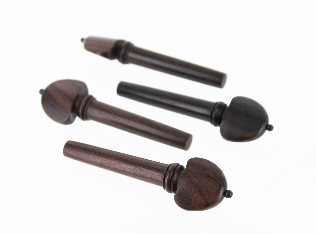 Set of Hill Model Rosewood Viola Pegs with Black Pin Full Size