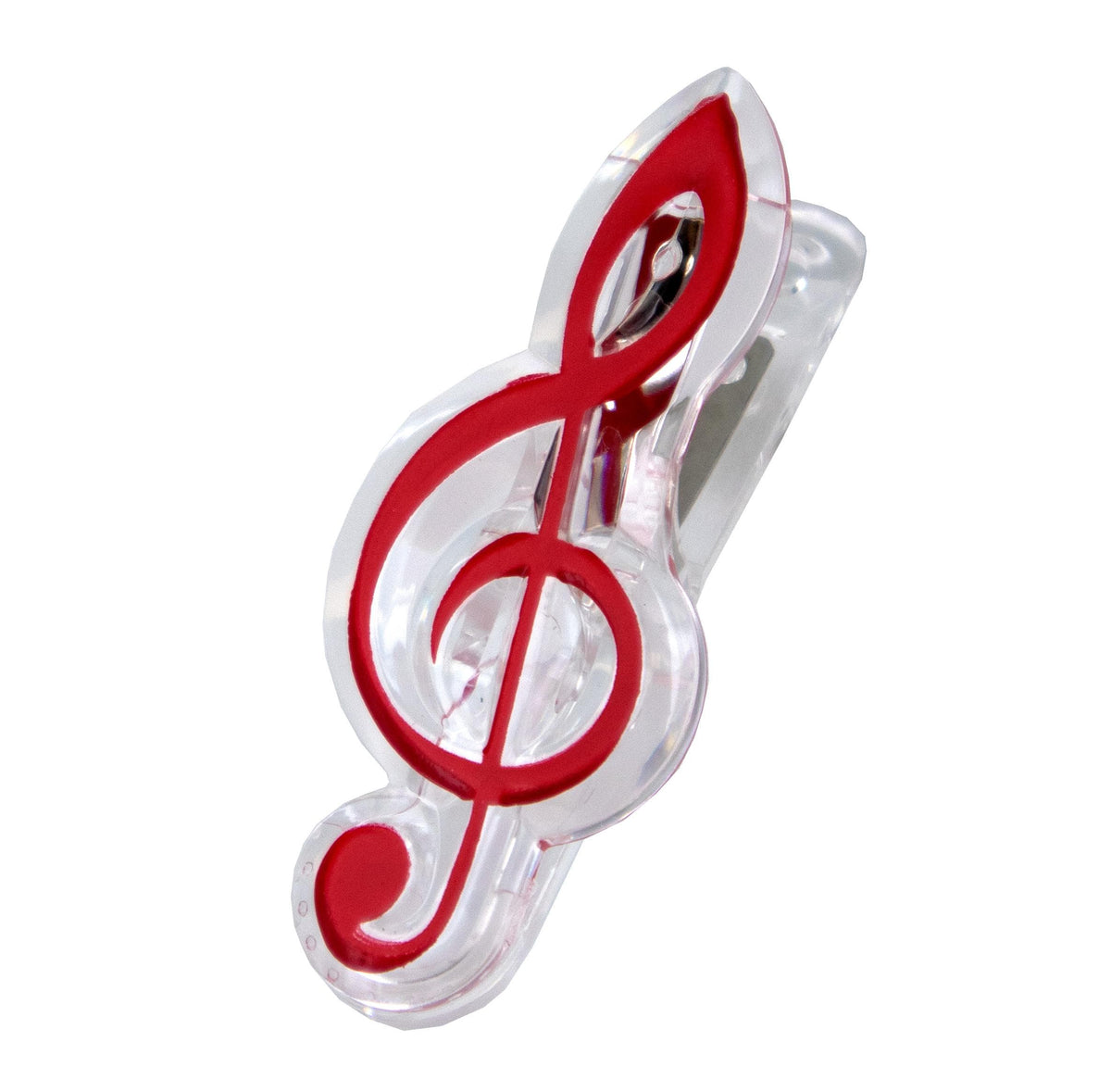 Treble Clef Music Clip - Red