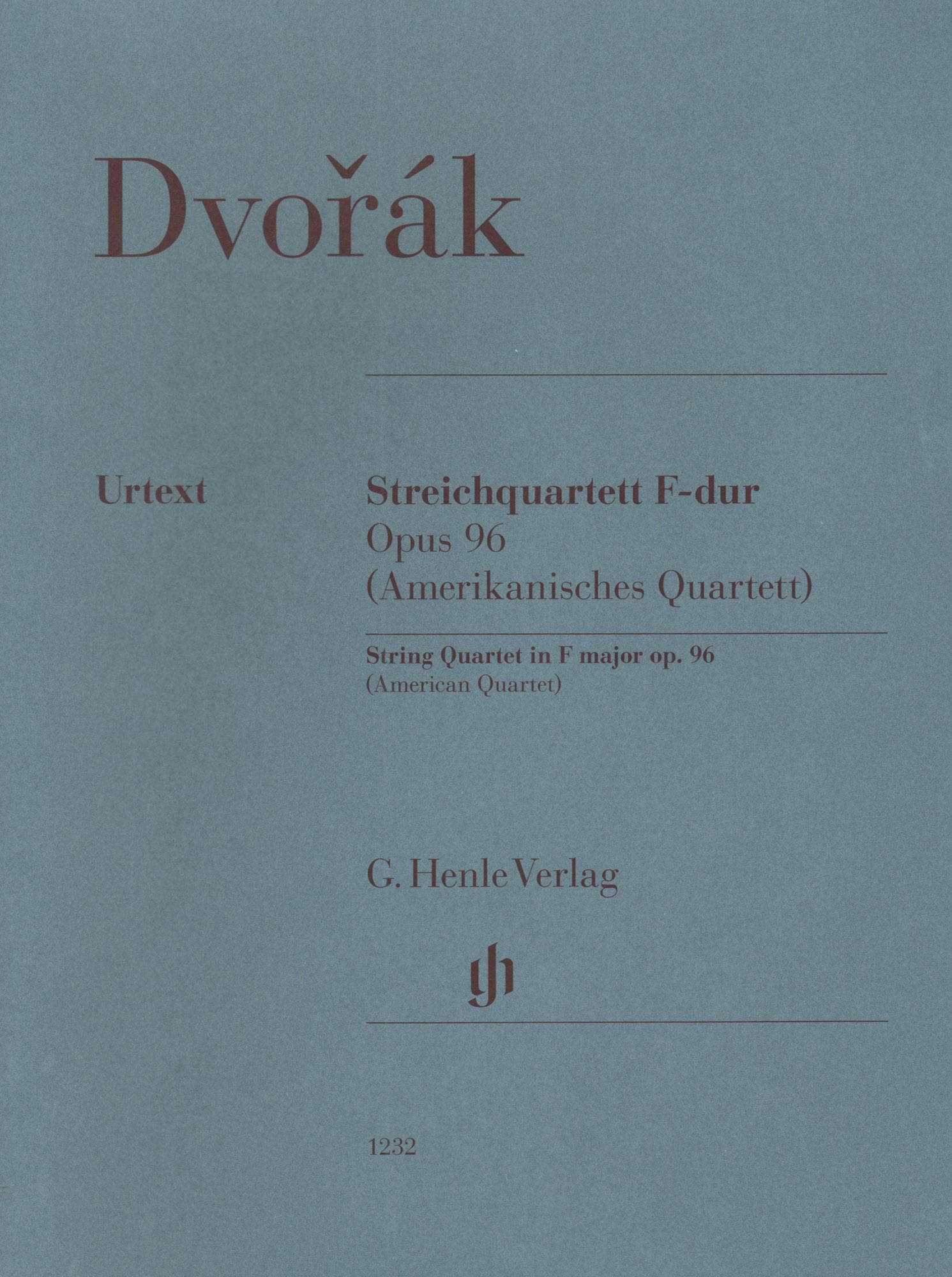 Dvorak, Antonin - String Quartet in F major - Opus 96 - Parts Only - Edited by Peter Jost - G Henle Verlag URTEXT