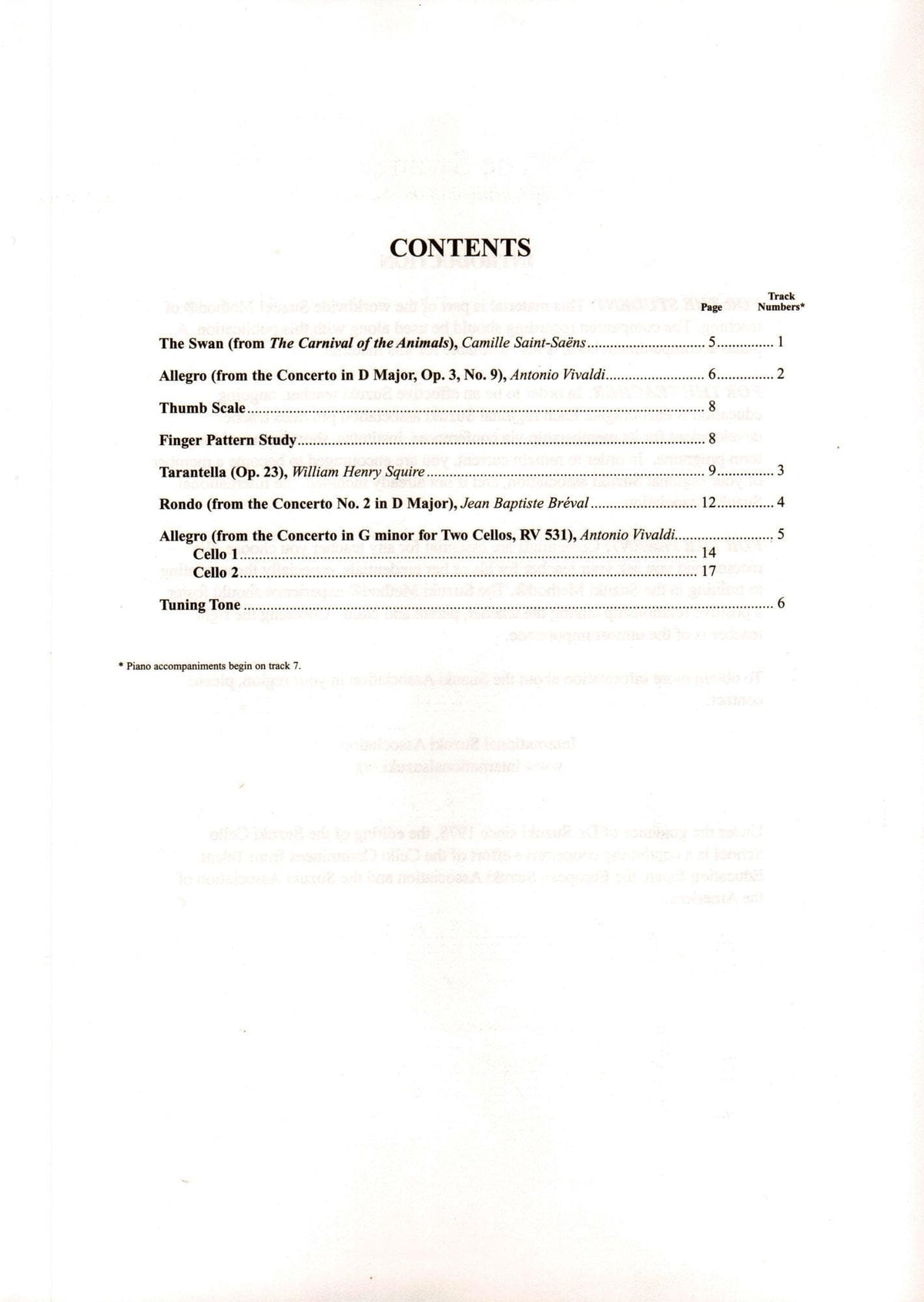 Suzuki Cello School Method Book and CD, Volume 6