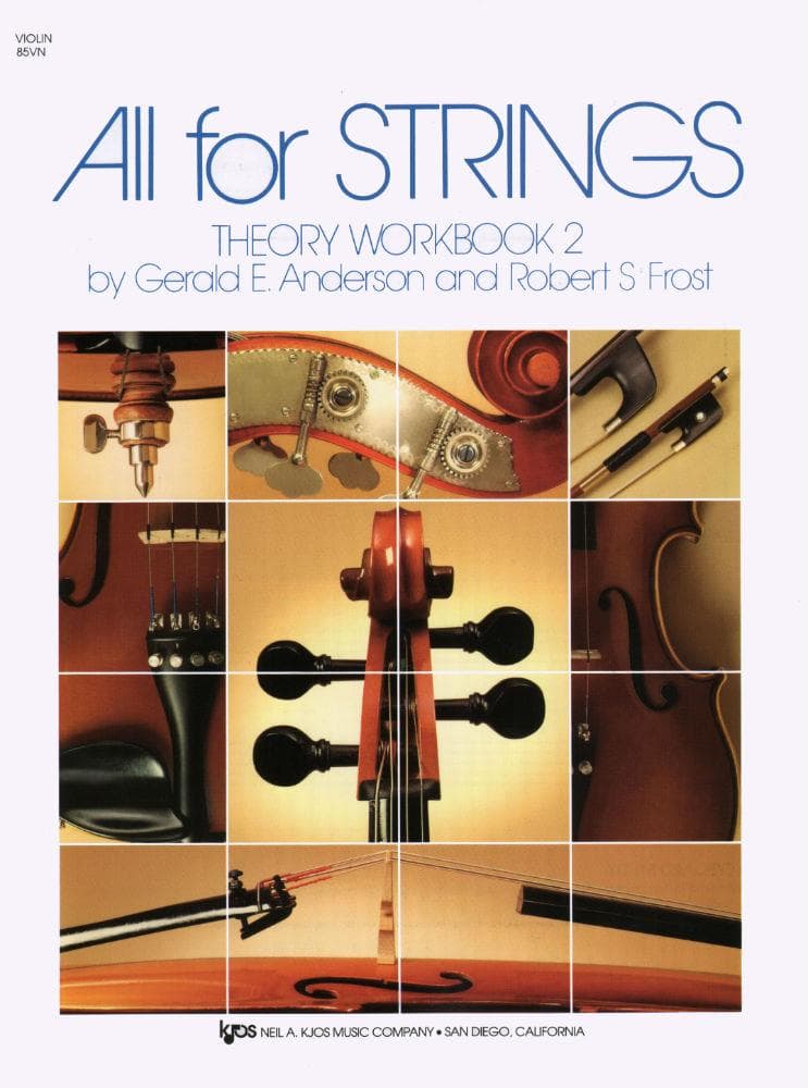 All For Strings - Theory Workbook 2 for Violin by Gerald E Anderson and Robert S Frost