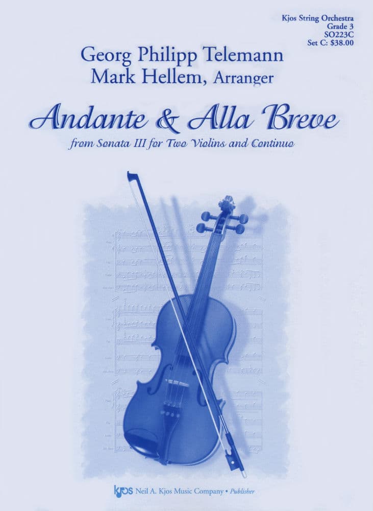 Telemann-Andante and Alla Breve for String Orch