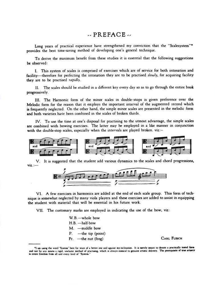 Flesch, Carl - Scale System - Viola - arranged by Charlotte Karman - Carl Fischer Edition