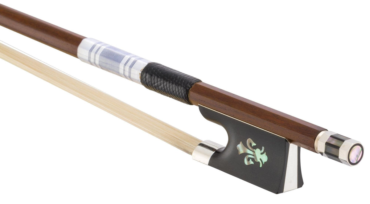 Fleur-de-lis Pernambuco Violin Bow Silver