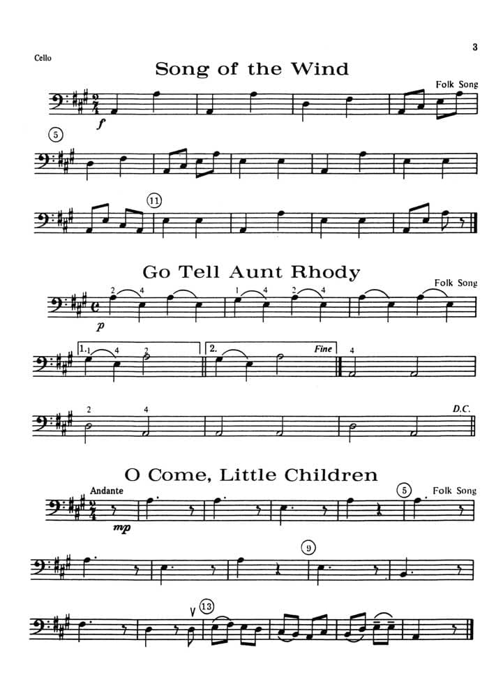 String Orchestra Accompaniments to Solos from Suzuki Violin School, Volumes 1 and 2 - Cello