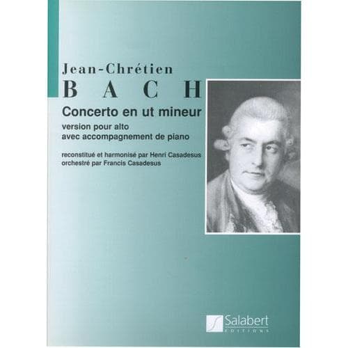 Bach, Johann Christian - Concerto in c minor - Viola and Piano - edited by Henri Casadesus - Editions Salabert