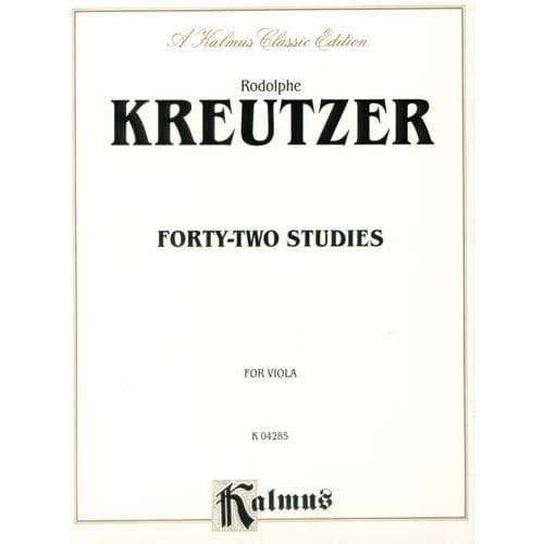 Viola Sheet Music: Kreutzer Studies for Solo Viola - Kalmus