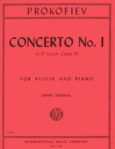 Prokofiev, Serge - Concerto No 1 In D Major Op 19 - for Violin - Arranged by David Oistrakh - International Music Company
